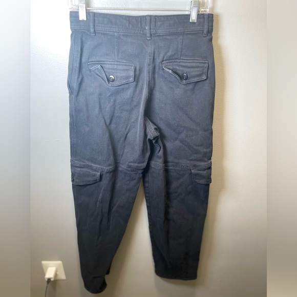 Wilfred Free Aritzia Women's Cargo Black Denim‎ Straight Leg Pants Size 6 - Picture 3 of 5